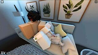 hot asian latina teen stays over roblox friend's house for sneaky sex