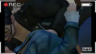 sexy tattooed redhead glasses girl sucks cock then rides doggystyle to orgasm