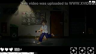 man with flashlight pounds hot maid hard in no exit apartment hentai game