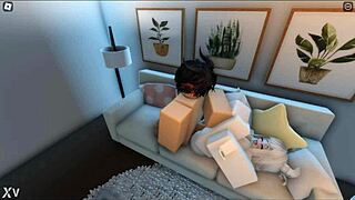 hot asian latina teen stays over roblox friend's house for sneaky sex