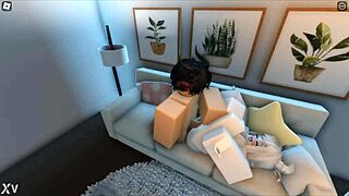 hot asian latina teen stays over roblox friend's house for sneaky sex