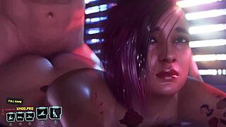 judy alvarez endures deep anal penetration in cyberpunk 2077 3d game animation fucking scene