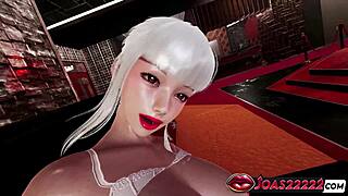 ruby's sexy 3d hentai lips lock in kisses before pussy fingering and ass licking lead to squirting climax