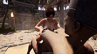 Lara Croft Fucks Huge Statue Cock Before Cave Entry Creampie Gangbang Squirting