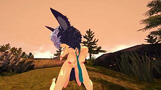 Rough Outdoor Doggystyle Creampie with Mejiro Ryan's Big Tits Ass!