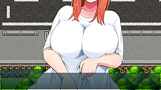 girl flashes big ass in grandma's village