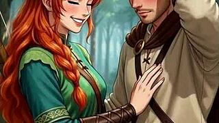 enora larchère rousse ia anime solo masturbation anal blowjob facial 😈