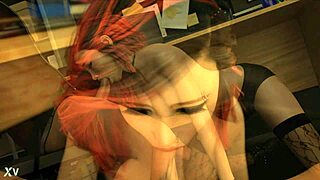 Cartoon cutie with BIG ASS SUCKS and gets FUCKED by monster cock in back room