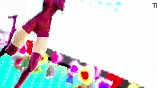 i'm totally into short hair girl's pink cat dance vibes