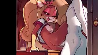 yo, watch this cartoon pussy get fucked on the table! 🍑💦