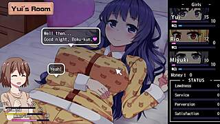 Chatting up cousin yui's big tits in summer memories game scene