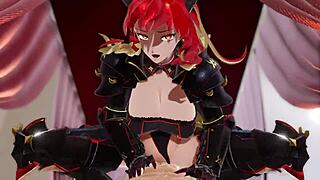 In shadows, demon girl Vindicare mounts cowgirl on massive tits heaving ride by 89189