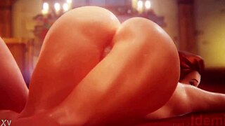 Brigitte's big ass slammed doggystyle by monster cock