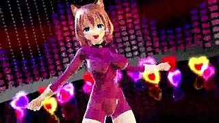 i'm totally into short hair girl's pink cat dance vibes