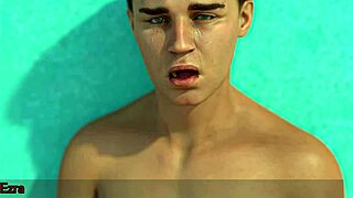 what if stepdaddy's golden shower drenches twink before sloppy hunk blowjob in steamy shower yaoi?