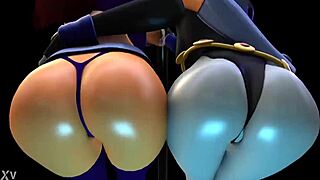 Starfire and Raven Overwhelmed by Big Booty Shake Emotions