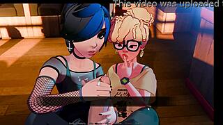 yo, hooked hentai game ep 2 has goth babe and nerd dude groping that giant monster cock first time in wild porn casting!