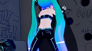 mantis miku peeks through glory hole in 3d guardians sfm adventure