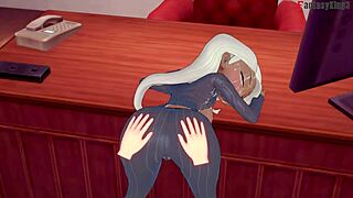 Hey, check out Mirage from The Incredibles giving that epic blowjob with her huge oppai tits in full 3D anime fantasy!