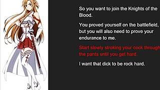 Yuuki Asuna SAO Femdom Joi Teases Nipples Hard