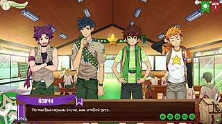 demon slayer yaoi game friends camp ep1 welcome russian voice