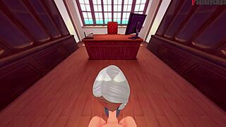 Hey, check out Mirage from The Incredibles giving that epic blowjob with her huge oppai tits in full 3D anime fantasy!