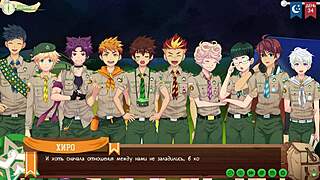 everyone relax by the campfire in game camp of friends path 2 episode 71 russian voiceover