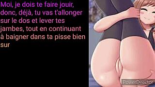 Hentai waifu's french joi pushes domination boundaries subtly