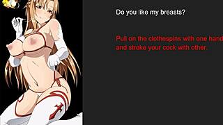 Yuuki Asuna SAO Femdom Joi Teases Nipples Hard