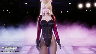 ahri shakes her ass in sexy kpop dance day by day t-ara mmd league hentai!