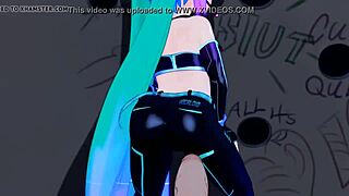 mantis miku peeks through glory hole in 3d guardians sfm adventure