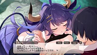 monster girl tdx handjob squeezes those huge tits tight