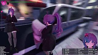 i feel so exposed flashing toys outdoors in manaka sfm hunted downtown night... heart racing!