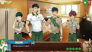 i can't believe the canteen scene in game friends camp ep 46 got so steamy russian voiceover 18+