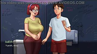 Hot babe slays summer time saga monsters in steamy game play