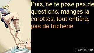 Hentai waifu's french joi pushes domination boundaries subtly