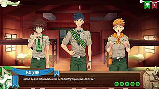 demon slayer yaoi game friends camp ep1 welcome russian voice