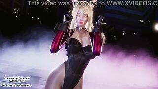 ahri shakes her ass in sexy kpop dance day by day t-ara mmd league hentai!