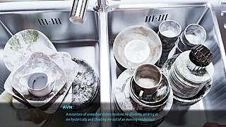 big tits brunette begs for my cock in hentai game