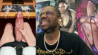 petite trans gamer cums hands-free on hazbin hotel futa