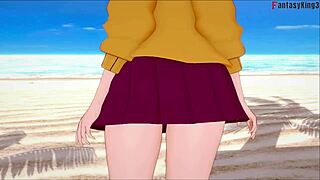 velma's beach blowjob on scooby doo cock got you hard yet big tits fantasy?