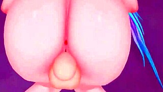 Pink Haired Anime Slut's Perfect Big Tits And Ass Ride Cowgirl To Ahegao Creampie Orgasms