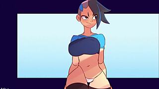 yo check this sexy blue anime dance girl shake ass