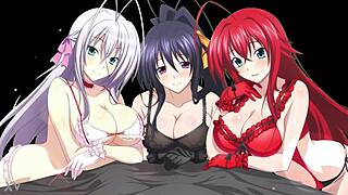 high school dxd rias gremory akeno himejima xenovia quarta sexy anime wallpaper teases