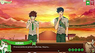 oh game friends camp ep 59 ends season russian voiceover yaoi got me feelin