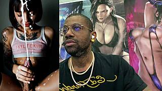 petite trans gamer cums hands-free on hazbin hotel futa