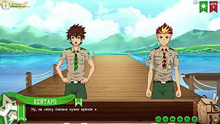 yo shower time with taiga in game friends camp part 5 😏 russian vo