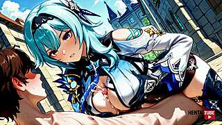 genshin eula's tempting poses tease in uncensored japanese anime hentai pic collection