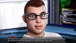 fat guy motorboats massive tits stripper's huge boobs in hentai game then squirts cum on curvy mature