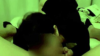 her cute ass touches while she gives closeup blowjob then rides cock hard